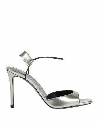 Giorgio Armani Woman Sandals Silver Calfskin Cover