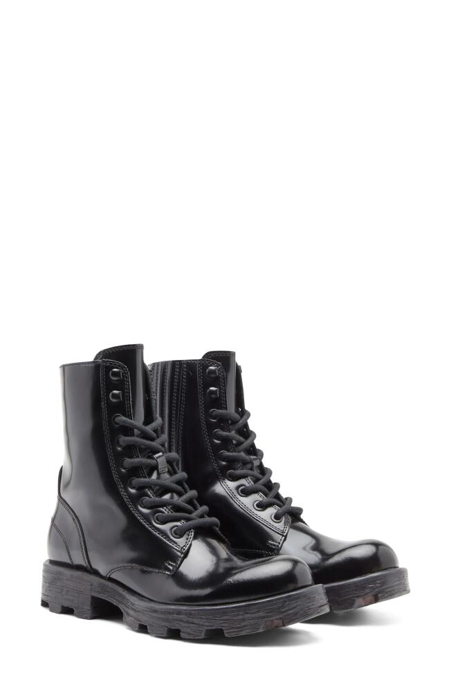 DIESEL Hammer Patent Combat Boot in Black Cover