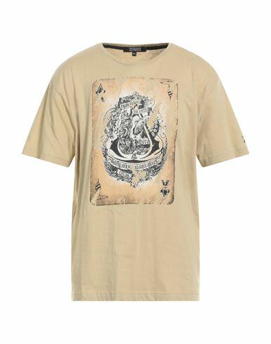 Trussardi Action Man T-shirt Beige Cotton, Polyamide Cover