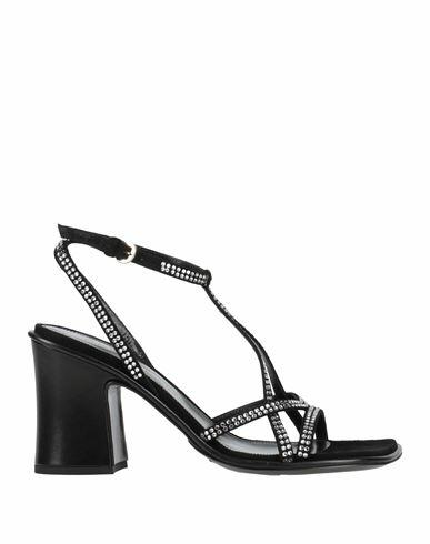 Dries Van Noten Woman Sandals Black Leather Cover