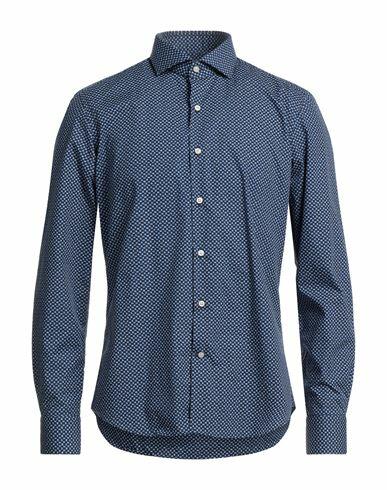 Ghirardelli Man Shirt Blue Cotton Cover