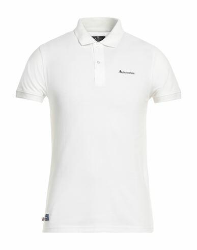 Aquascutum Man Polo shirt White Cotton Cover