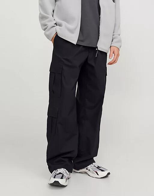 Jack & Jones pants with double pocket in black Cover