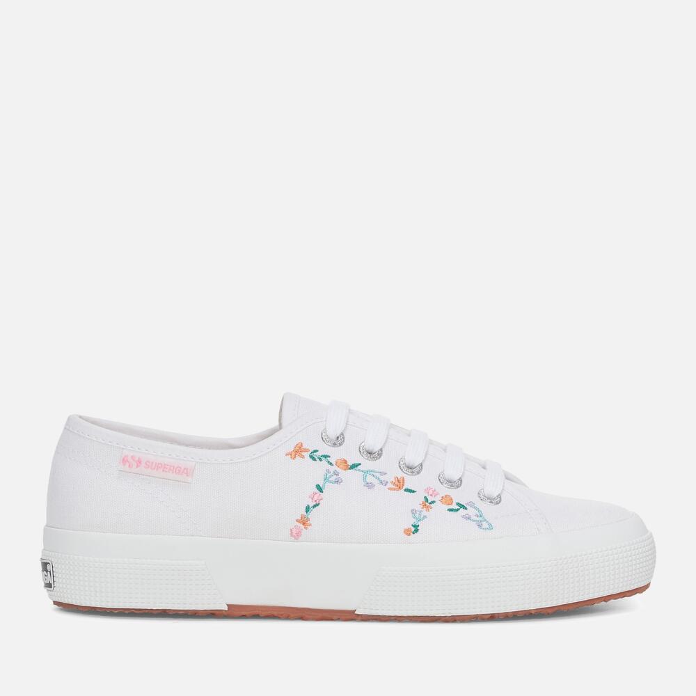 Superga Women's 2750 Floral-Embroidered Canvas Trainers Cover