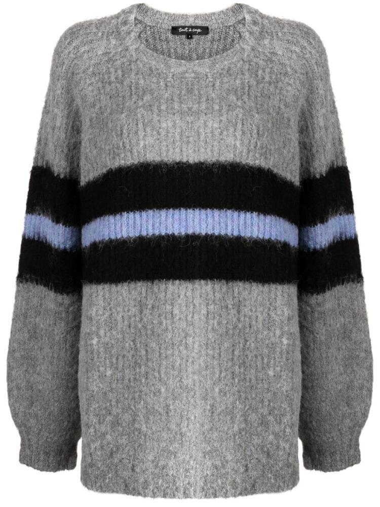 tout a coup brushed-effect striped jumper - Multicolour Cover