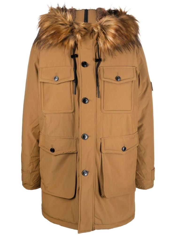 Diesel W-Jorg-Nw hooded parka coat - Neutrals Cover