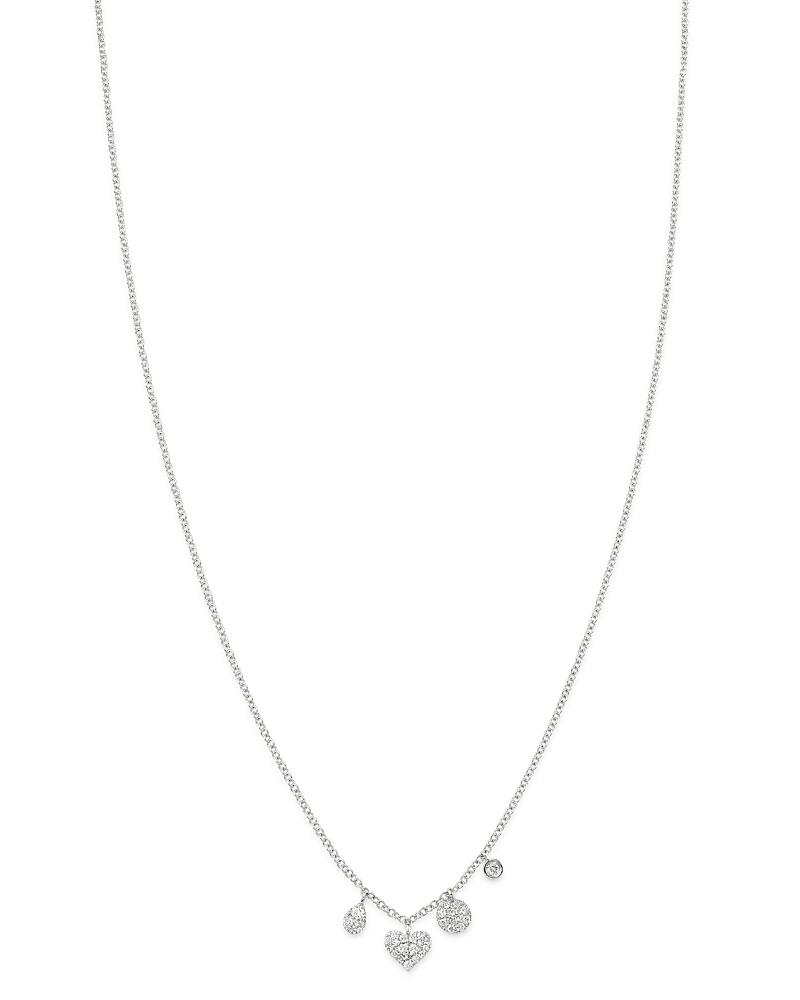 Meira T 14K White Gold Diamond Charm Necklace, 18 Cover