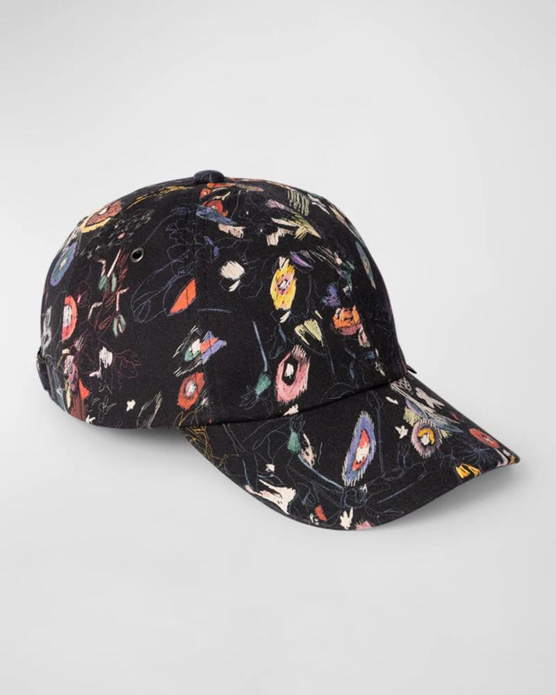 Paul Smith Men's Cotton Mainline-Print Baseball Cap Cover