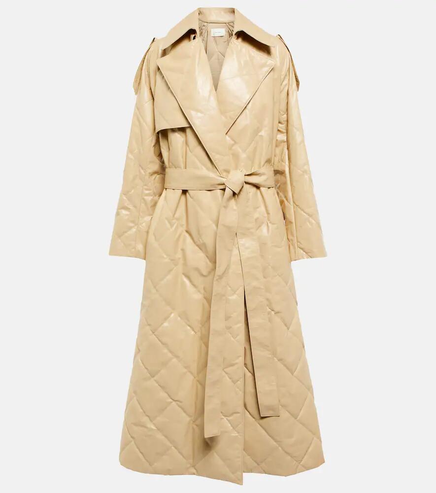 The Row Agathon quilted leather trench coat Cover