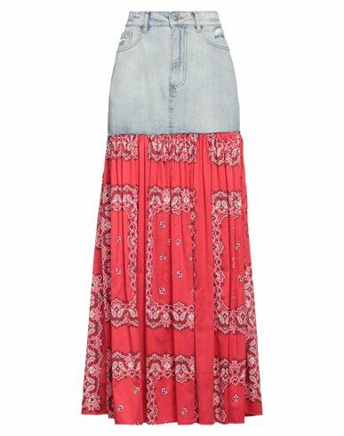 Vicolo Woman Maxi skirt Blue Cotton Cover