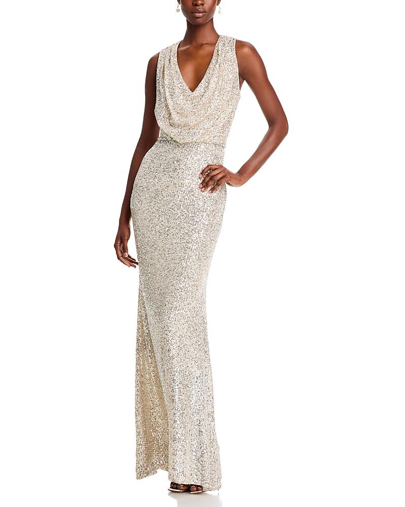 Eliza J Halter Sequin Gown Cover