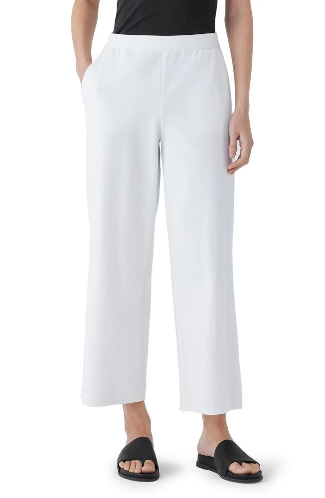 Eileen Fisher Ankle Wide Leg Pants in White Cover