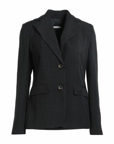 Biancoghiaccio Woman Blazer Black Polyester Cover