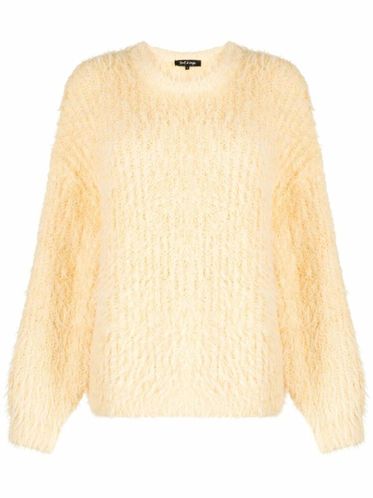 tout a coup brushed-effect ribbed-knit jumper - Yellow Cover