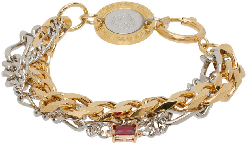 IN GOLD WE TRUST PARIS Gold Multi Row Chains Bracelet Cover