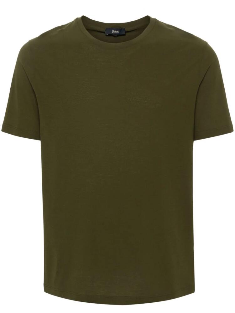 Herno crew-neck cotton T-shirt - Green Cover