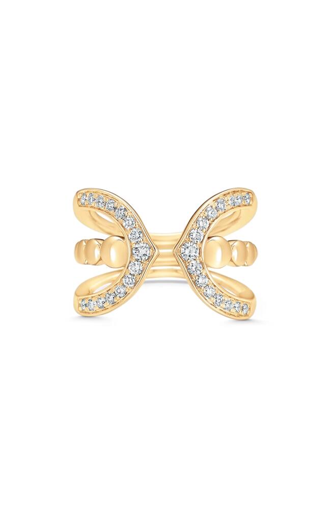 Sara Weinstock Lucia Pavé Diamond Open Ring in 18K Yellow Gold Cover