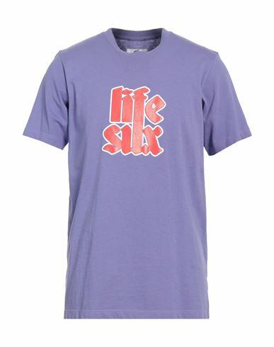 Life Sux Man T-shirt Purple Cotton Cover