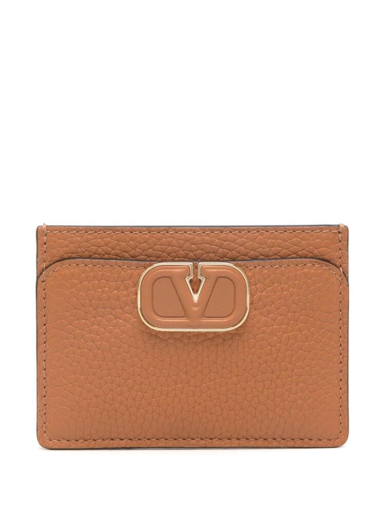 Valentino Garavani VLogo Signature leather cardholder - Brown Cover