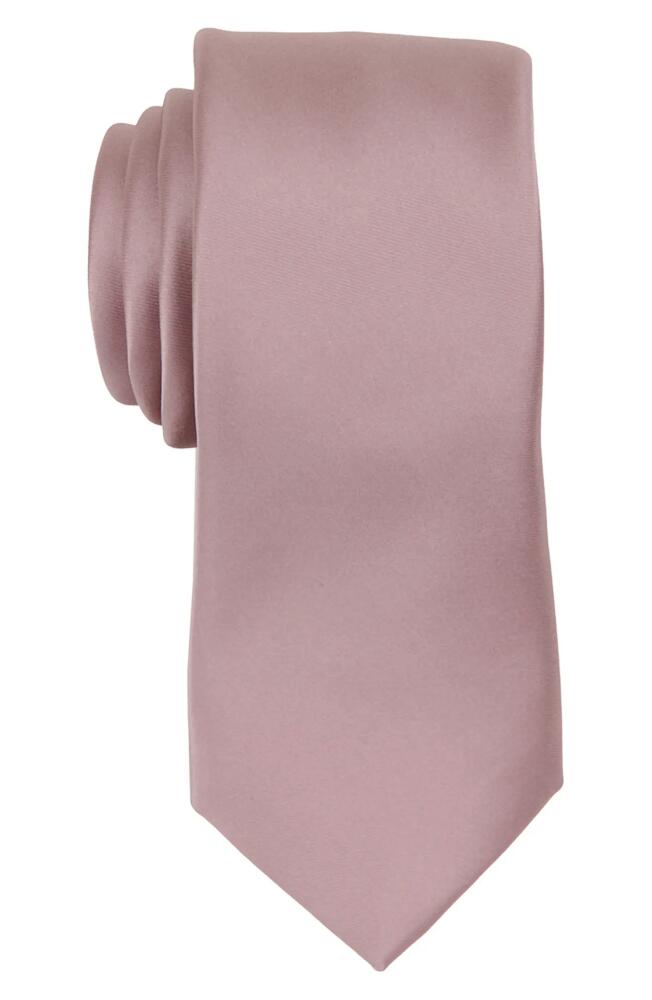 Brooklyn Brigade Solid Satin Tie in Rose Quartz Cover