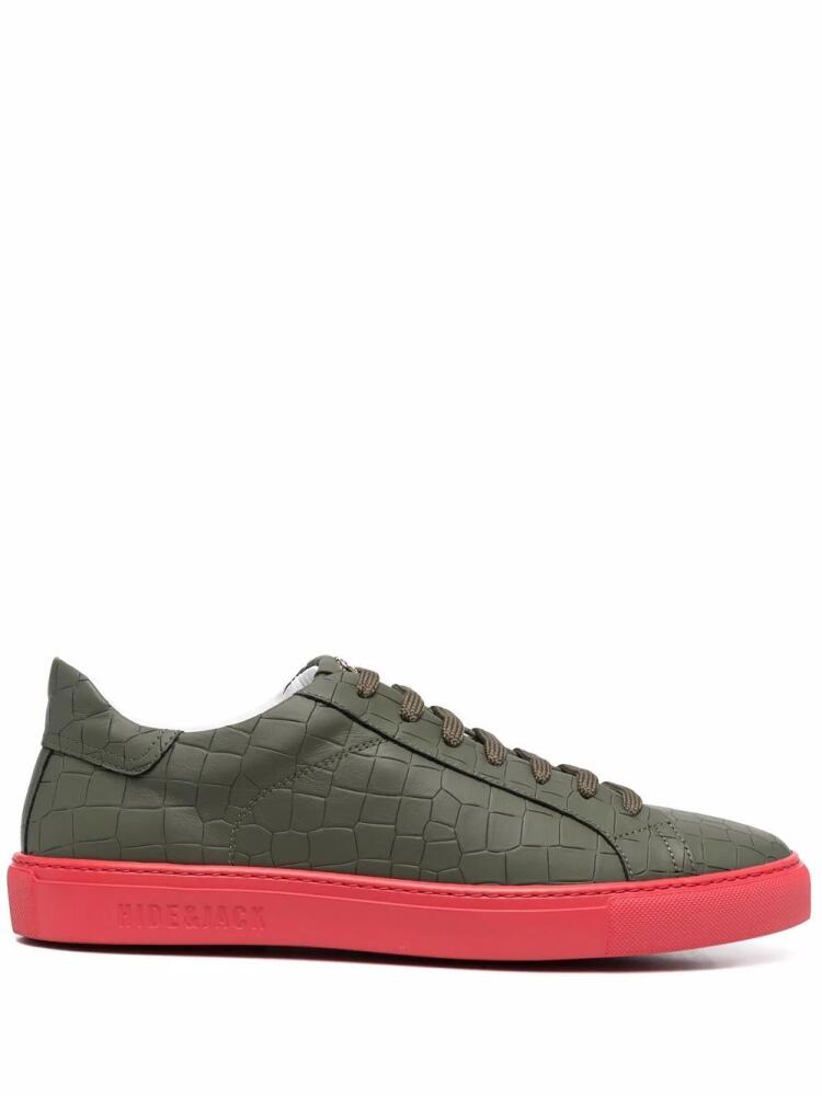 Hide&Jack crocodile-embossed leather sneakers - Green Cover