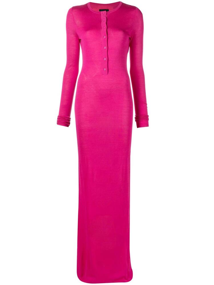 RTA Ciaran buttoned silk maxi dress - Pink Cover