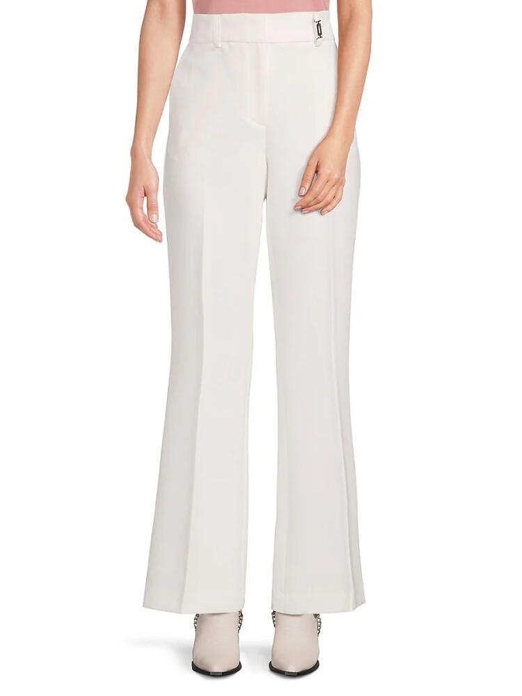 Karl Lagerfeld Paris Women's Solid Pleated Pants - Soft White Cover