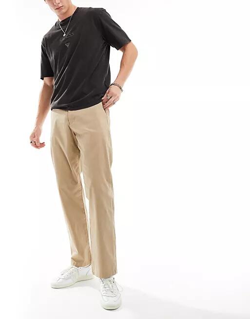 Only & Sons straight fit chinos in stone-Neutral Cover