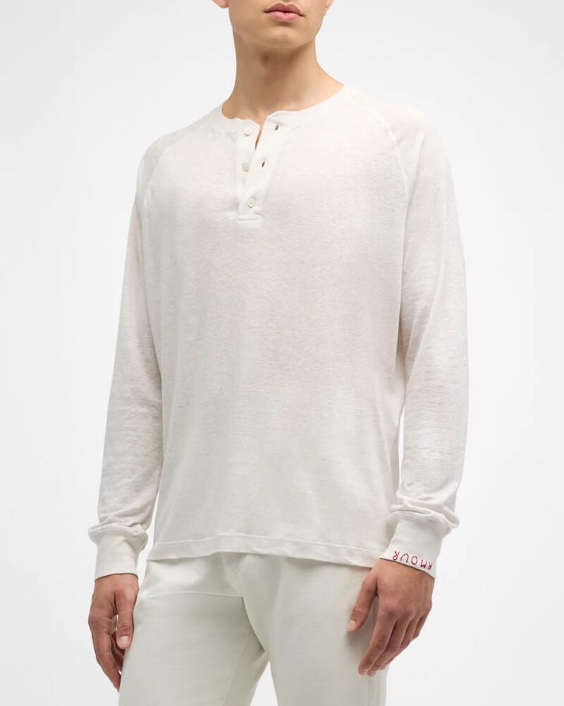 Golden Goose Men's Journey Raglan Henley Shirt Cover