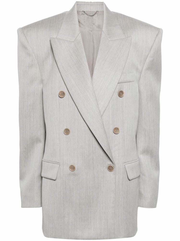 Magda Butrym double-breasted wool blazer - Grey Cover