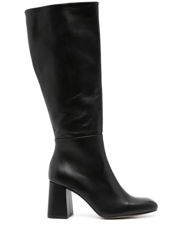 Souliers Martinez Anabel 85mm leather knee boots - Black Cover