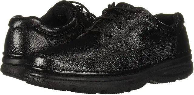 Nunn Bush Cameron Comfort Walking Oxford (Black Tumbled Leather) Men's Lace Up Moc Toe Shoes Cover