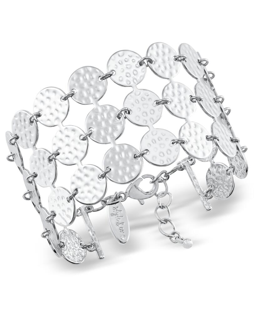 Style & Co Triple Row Disc Bracelet, Created for Macy's - Silver Cover