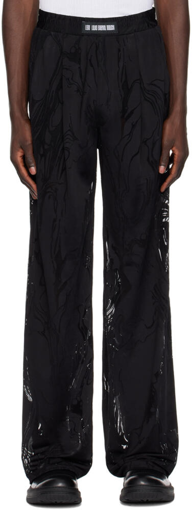 LGN Louis Gabriel Nouchi Black Marbled Trousers Cover