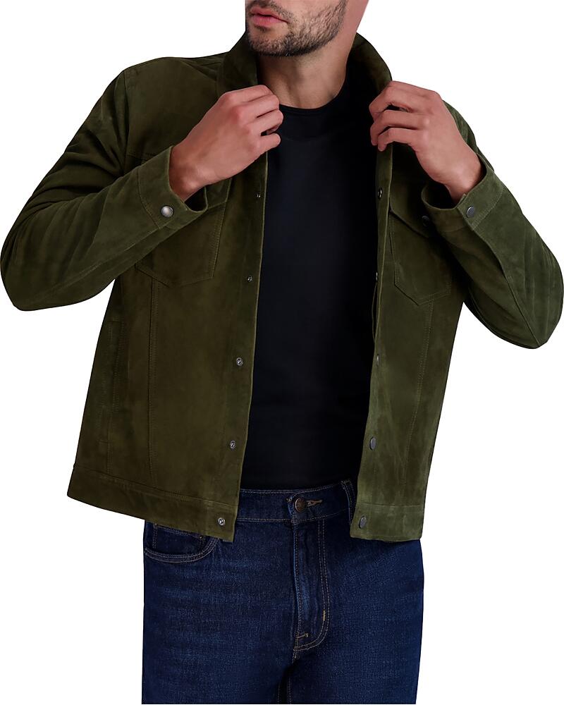 Cole Haan Suede Trucker Jacket Cover