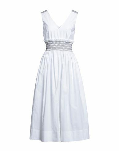 P. a.r. o.s. h. Woman Midi dress White Cotton Cover