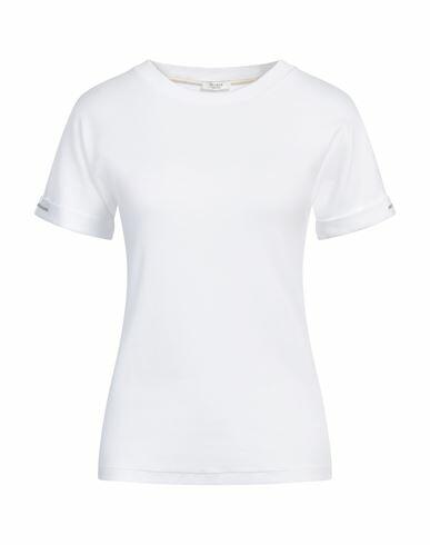 Peserico Woman T-shirt White Cotton, Elastane Cover