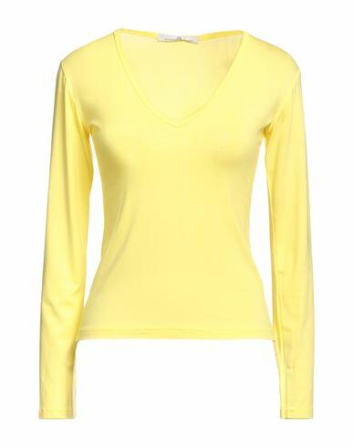 Massimo Rebecchi Woman T-shirt Yellow Viscose, Elastane Cover