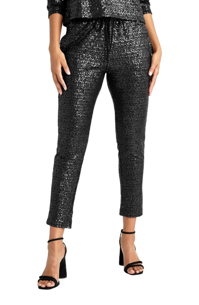 Splendid Tavi Sequin Drawstring Pants in Black Cover