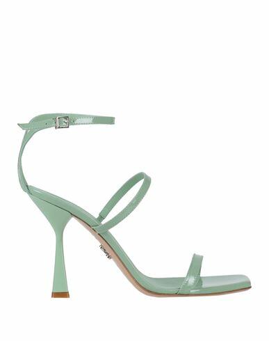 Sergio Levantesi Woman Sandals Light green Leather Cover