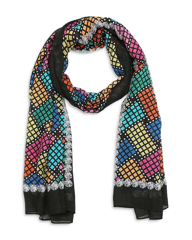 Kurt Geiger London Basketweave Crystal Oblong Scarf Cover