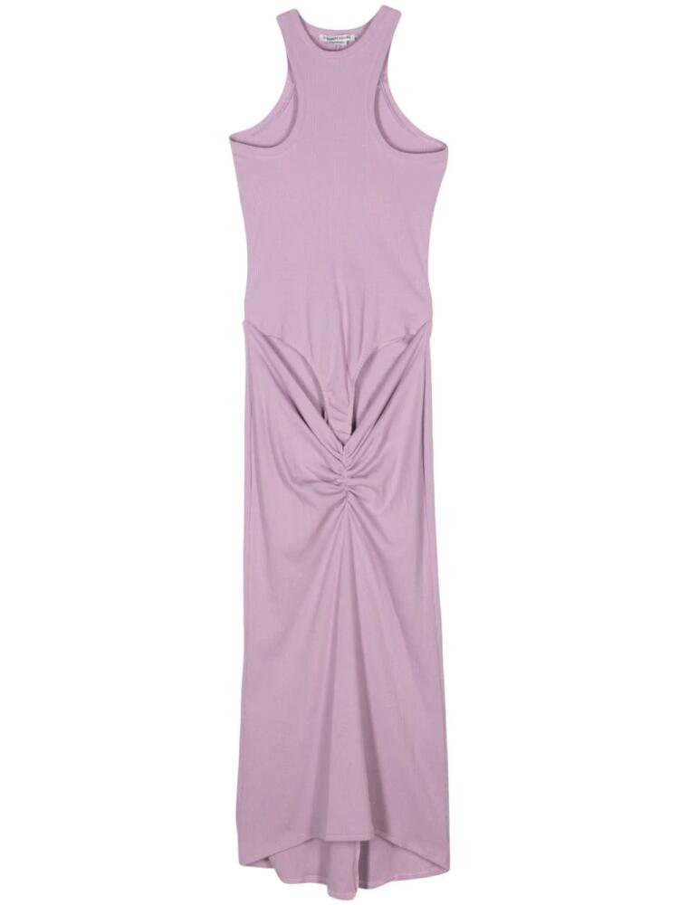 ALESSANDRO VIGILANTE fine-ribbed maxi dress - Purple Cover