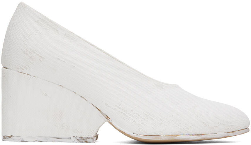 Comme des Garçons White Painted Wedge Heels Cover