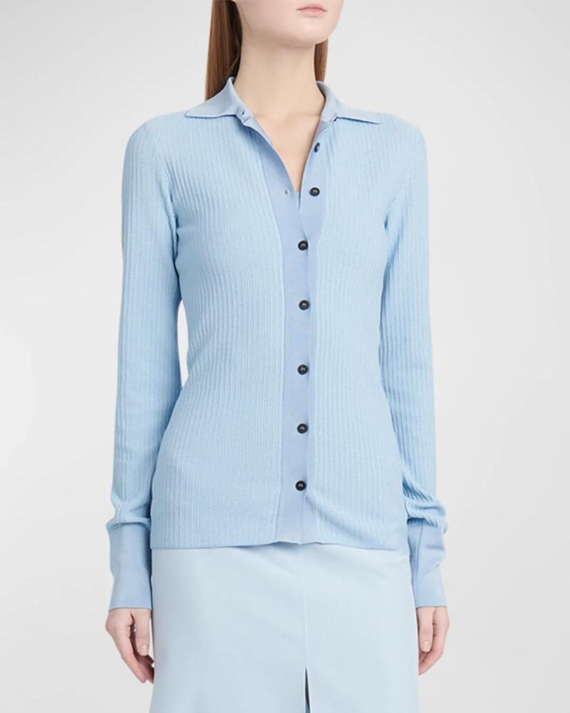 Ferragamo Cotton Silk Micro Jacquard Cardigan Cover