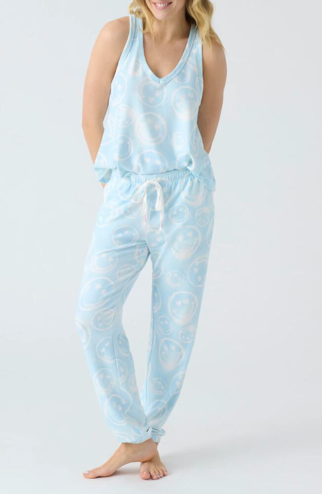 PJ Salvage Happy Days Peachy Pajamas in Light Sky Cover