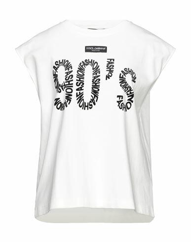 Dolce & gabbana Woman T-shirt White Cotton, Polyester Cover