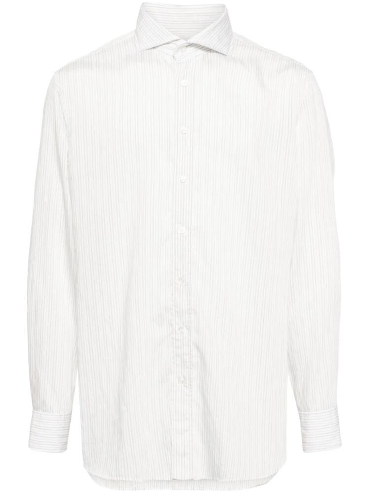 Lardini striped button-up shirt - White Cover