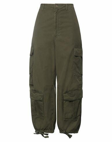 Circus Hotel Woman Pants Military green Cotton Cover