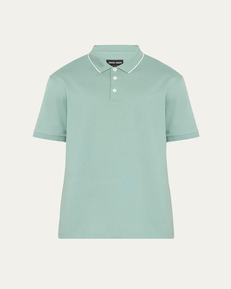 Giorgio Armani Men's Tipped Polo Shirt Cover