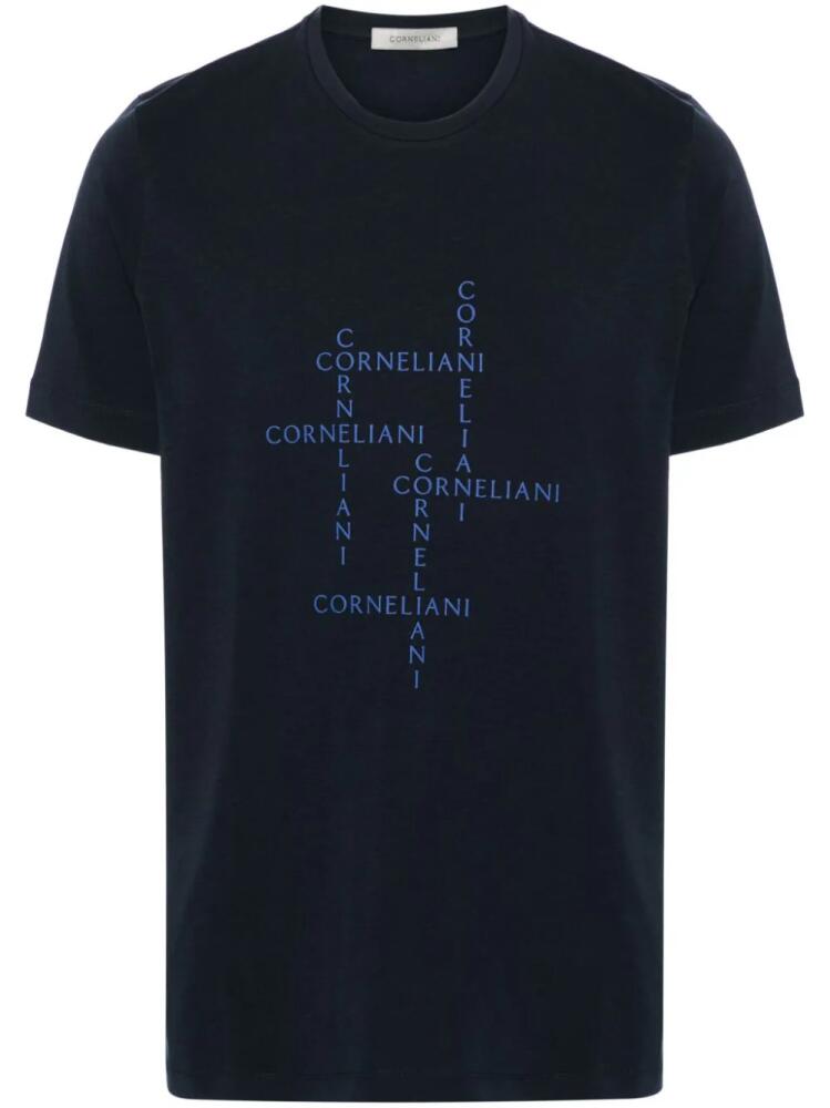 Corneliani crew-neck stretch-jersey T-shirt - Blue Cover